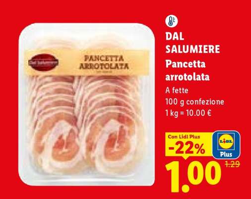 DAL SALUMIERE Pancetta arrotolata
