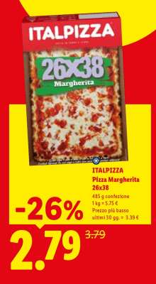Italpizza Pizza Margherita 26x38