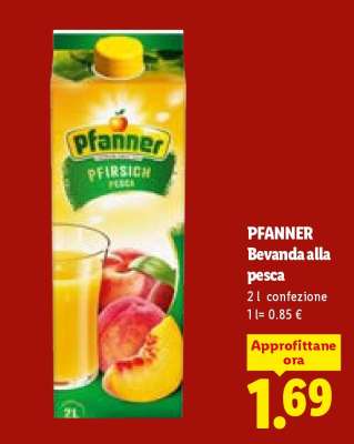 Pfanner Bevanda alla pesca