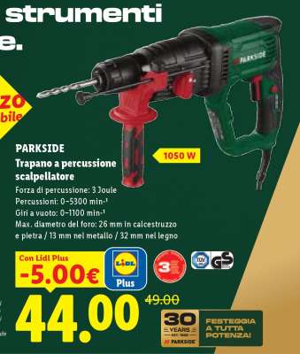 PARKSIDE Trapano a percussione scalpellatore