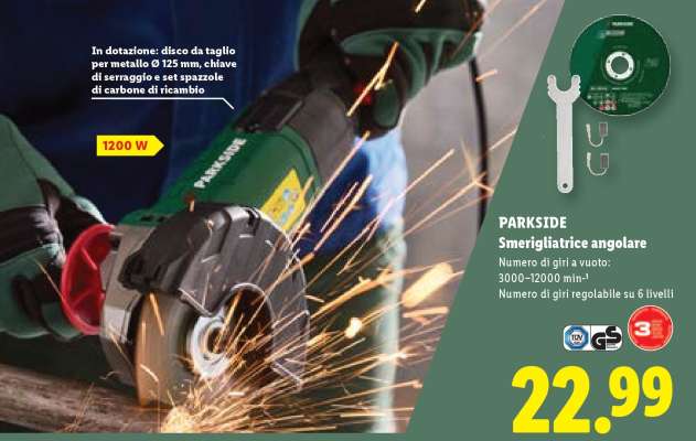 PARKSIDE Smerigliatrice angolare