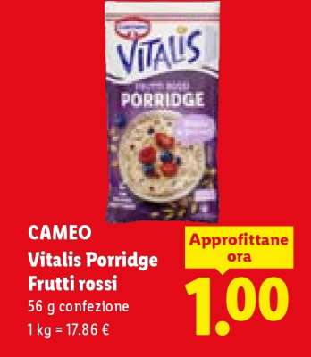 CAMEO Vitalis Porridge Frutti rossi