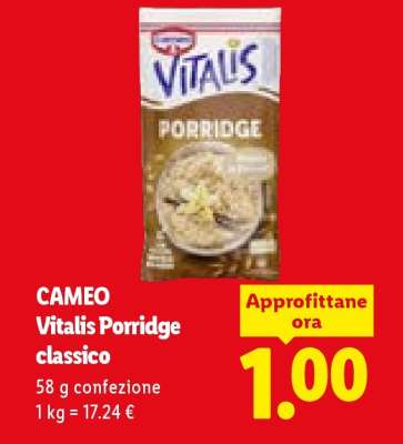 CAMEO Vitalis Porridge classico