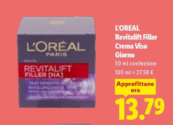 L'OREAL Revitalift Filler Crema Viso Giorno