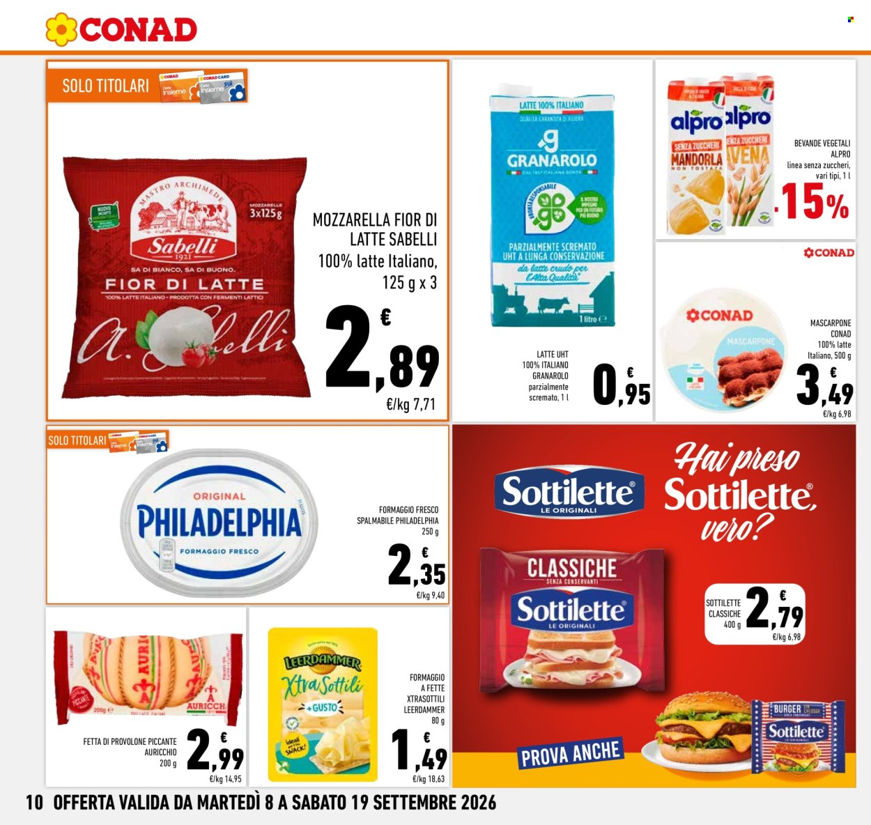 Volantino Conad - 8/9/2026 - 19/9/2026. Pagina 10