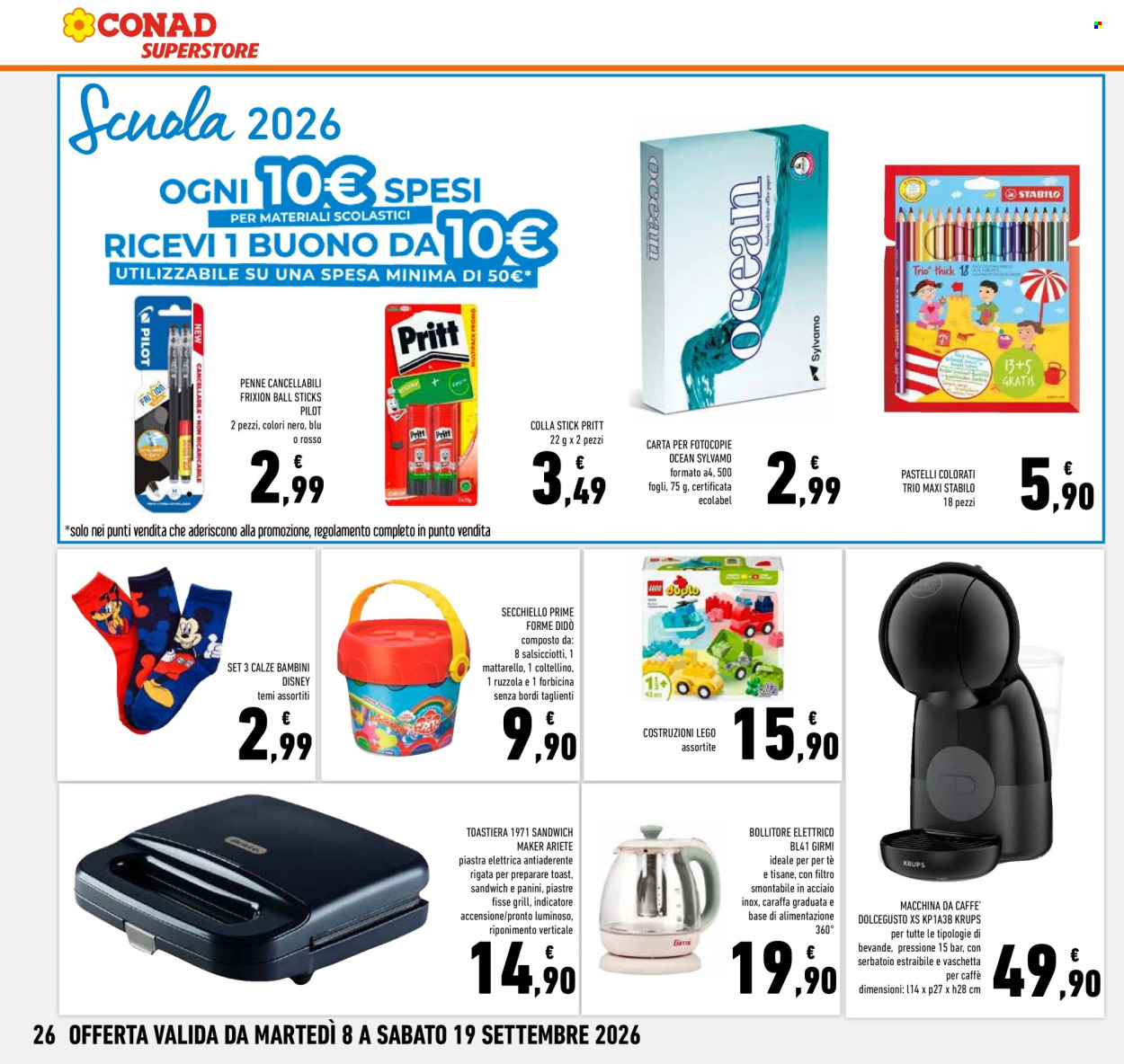 Volantino Conad Superstore - 8/9/2026 - 19/9/2026. Pagina 26