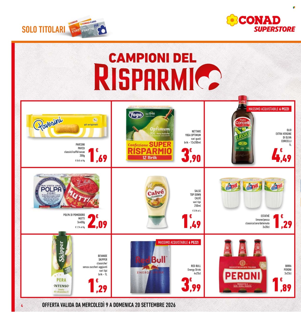 Volantino Conad - 9/9/2026 - 20/9/2026. Pagina 4