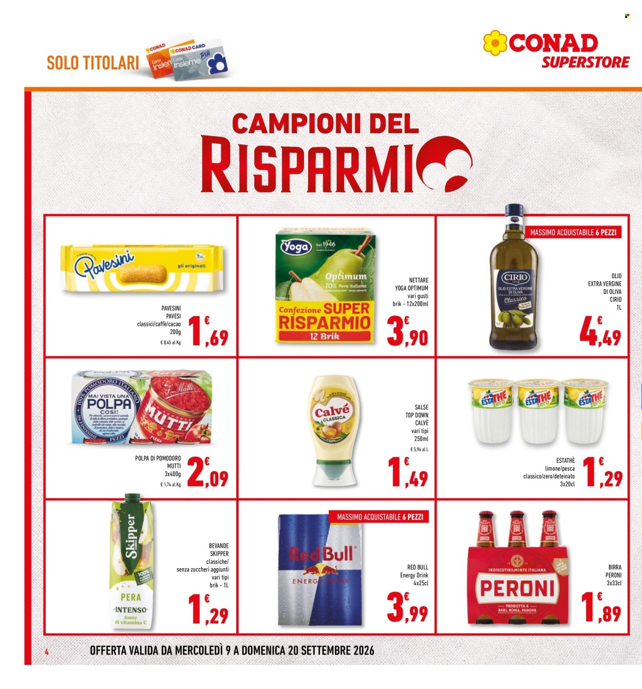 Volantino Conad Superstore - 9/9/2026 - 20/9/2026. Pagina 4