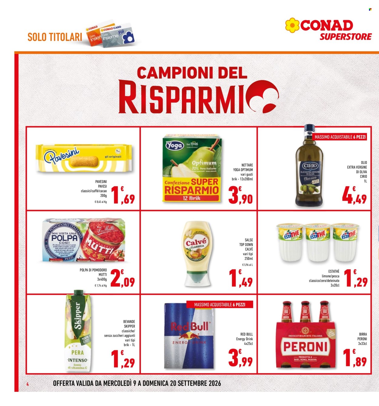 Volantino Conad - 9/9/2026 - 20/9/2026. Pagina 4