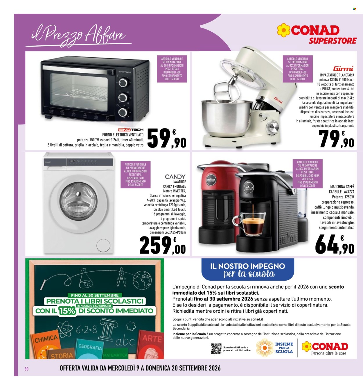 Volantino Conad - 9/9/2026 - 20/9/2026. Pagina 30