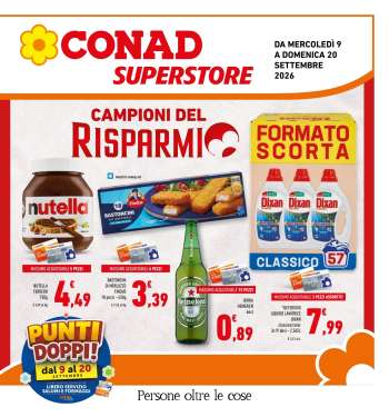 Volantino Conad Superstore - 9/9/2026 - 20/9/2026.
