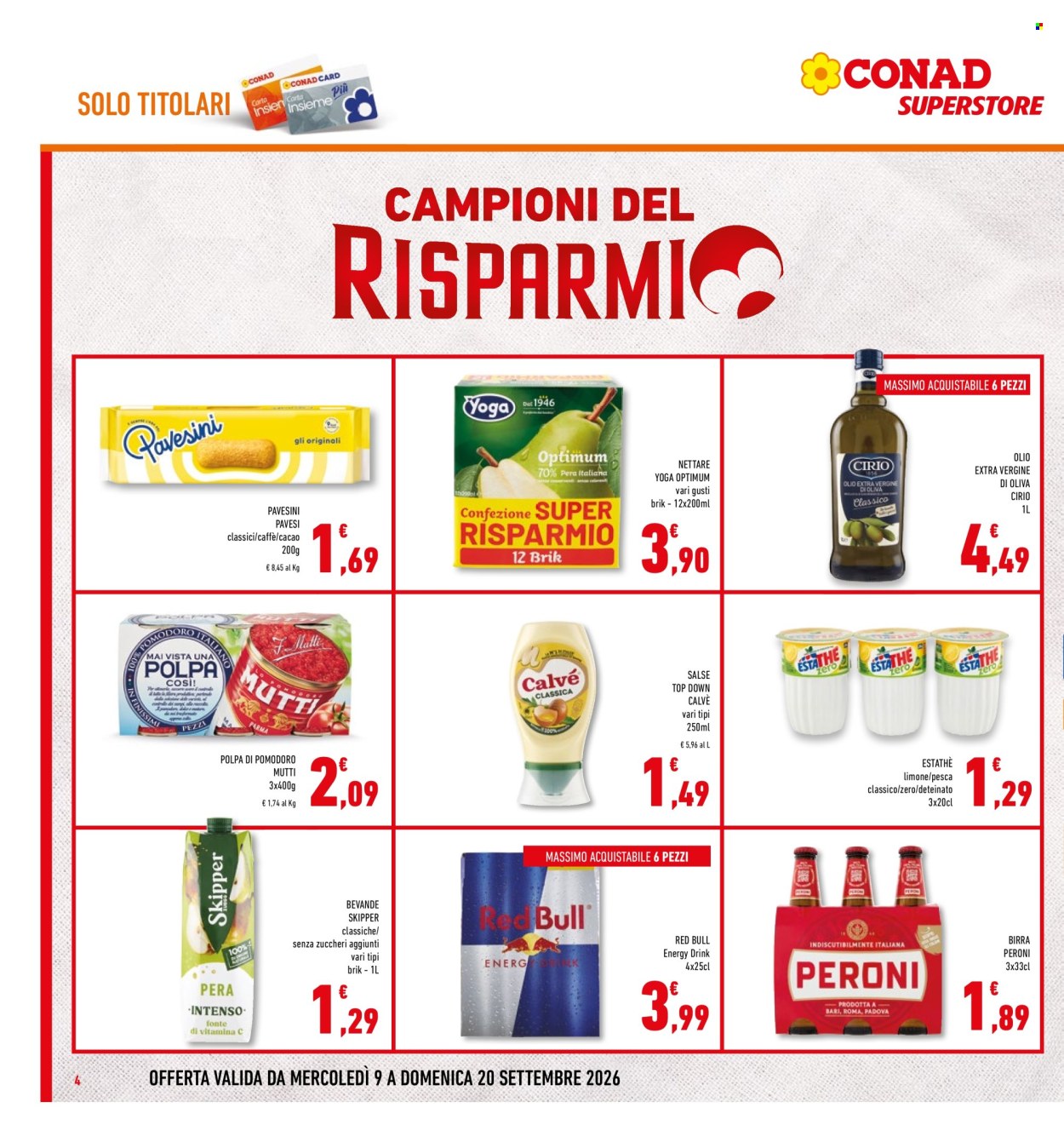 Volantino Conad Superstore - 9/9/2026 - 20/9/2026. Pagina 4