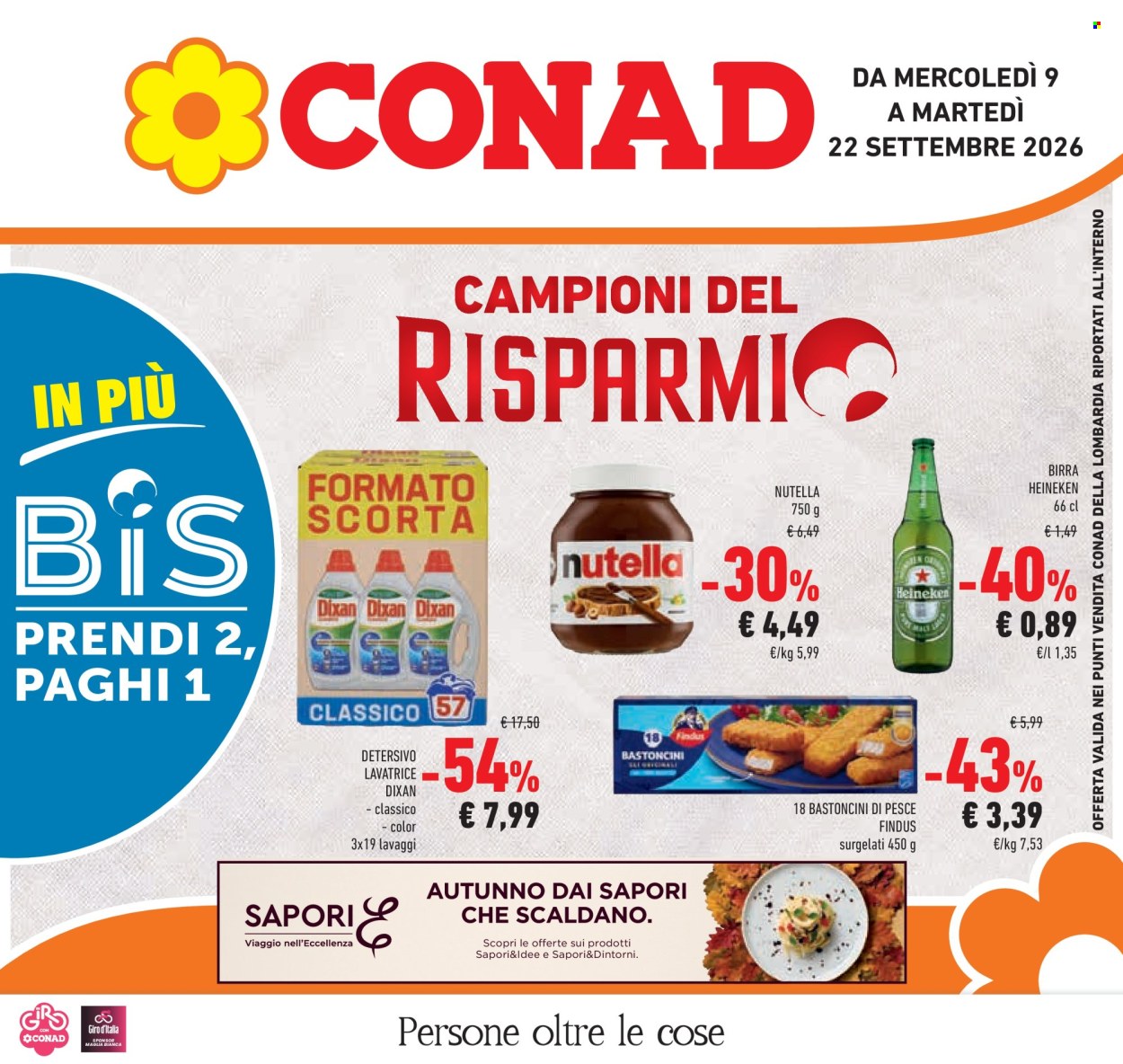 Volantino Conad - 9/9/2026 - 22/9/2026. Pagina 1