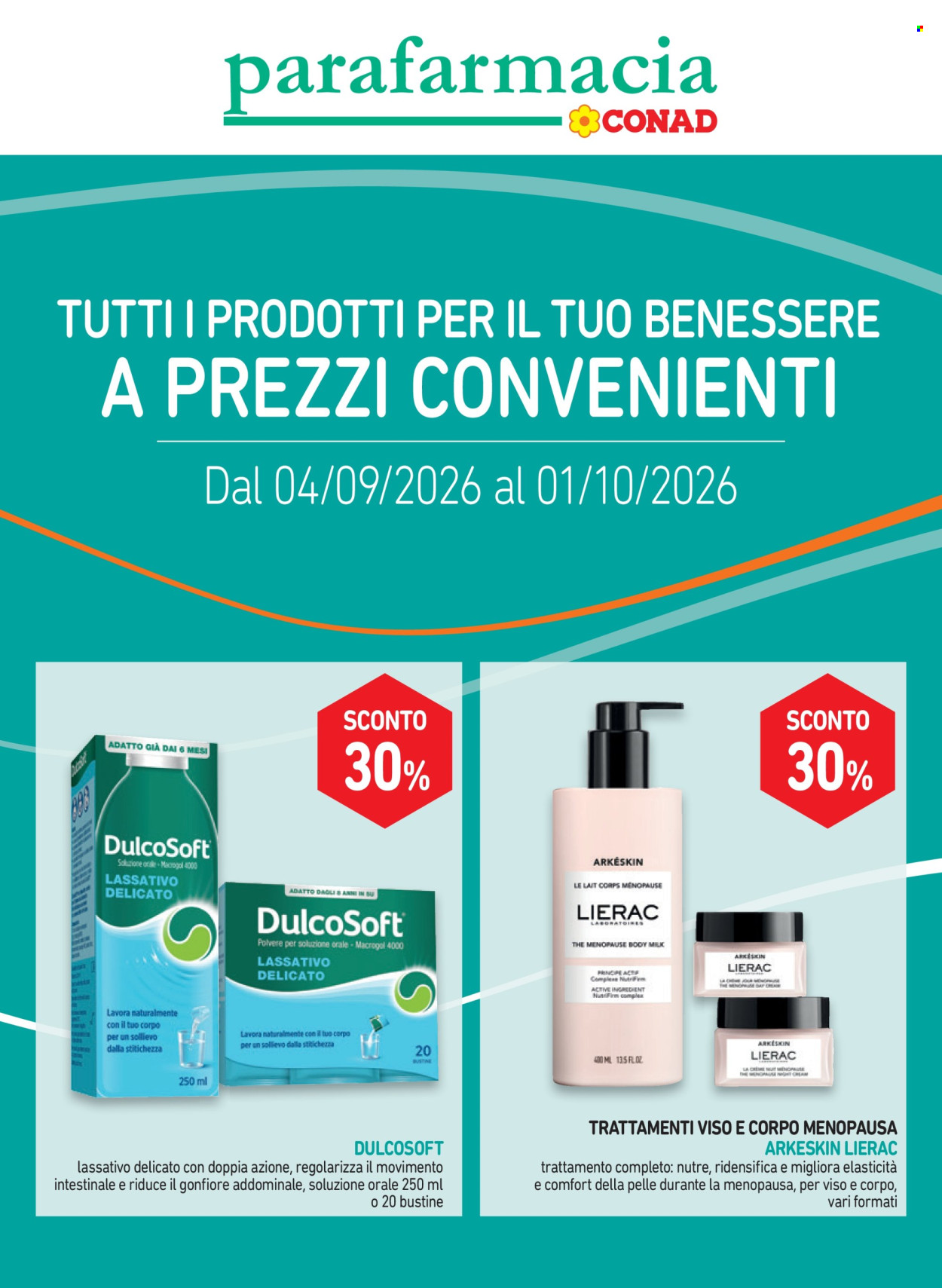 Volantino Parafarmacia Conad - 4/9/2026 - 1/10/2026. Pagina 1