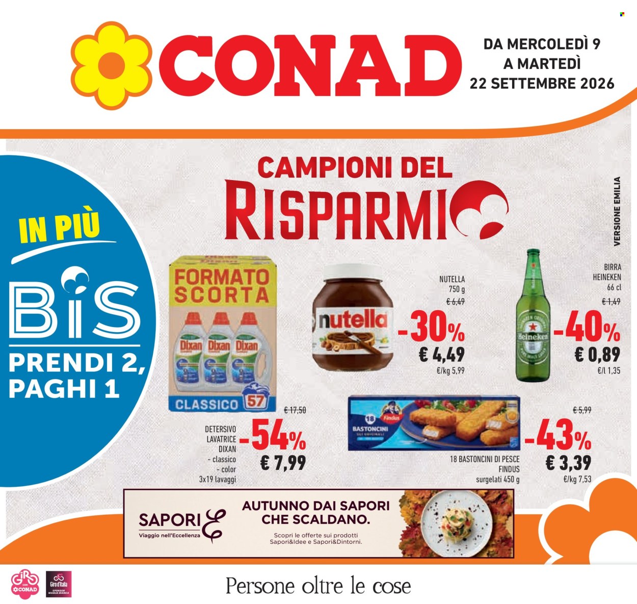 Volantino Conad - 9/9/2026 - 22/9/2026. Pagina 1
