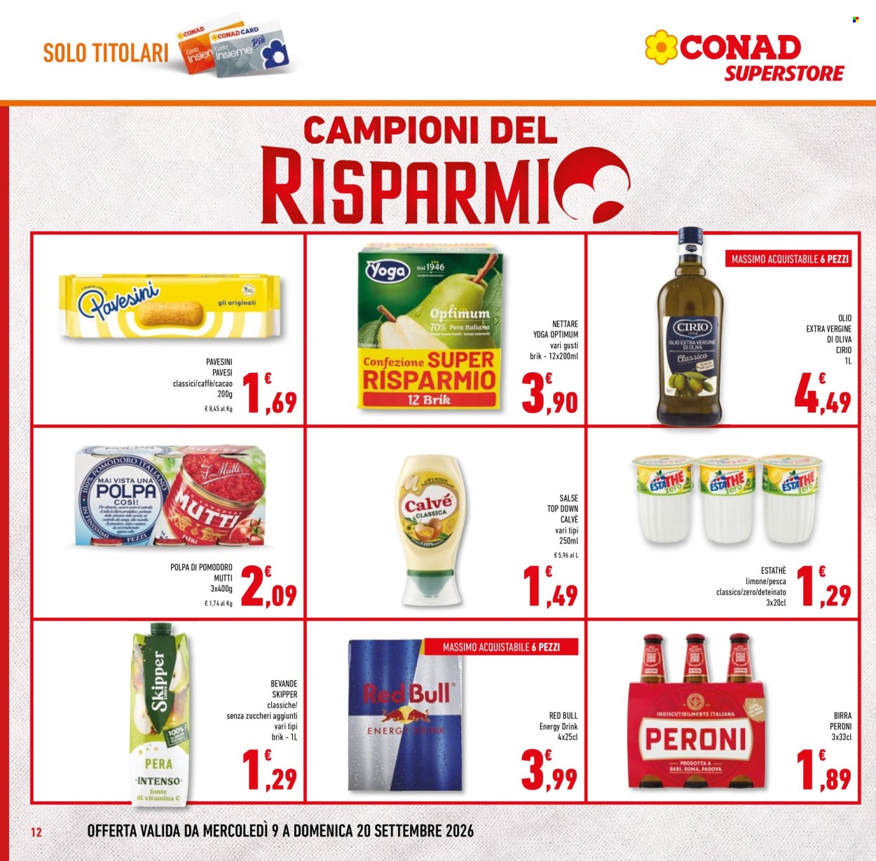Volantino Conad Superstore - 9/9/2026 - 22/9/2026. Pagina 12