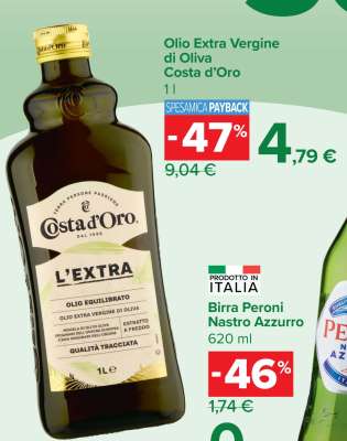 Olio Extra Vergine di Oliva Costa d'Oro