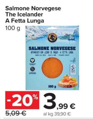 Salmone Norvegese The Icelander A Fetta Lunga