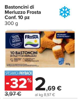 Bastoncini di Merluzzo Frosta Conf. 10 pz