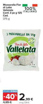 MOZZARELLA FIOR DI LATTE VALLELATA