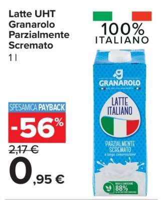 Latte UHT Granarolo parzialmente scremato