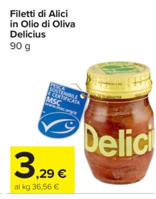 Filetti di Alici in Olio di Oliva Delicius