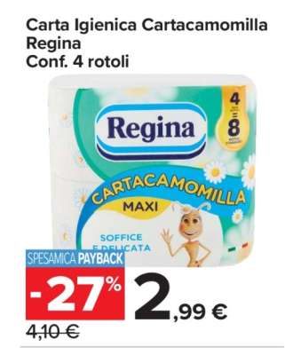 Carta Igienica Cartacamomilla Regina