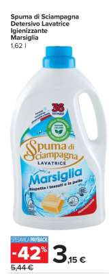 Spuma di Sciampagna Detersivo Lavatrice Igienizzante Marsiglia