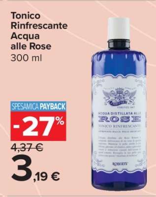 Tonico Rinfrescante Acqua alle Rose