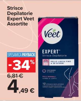 Strisce Depilatorie Expert Veet Assortite