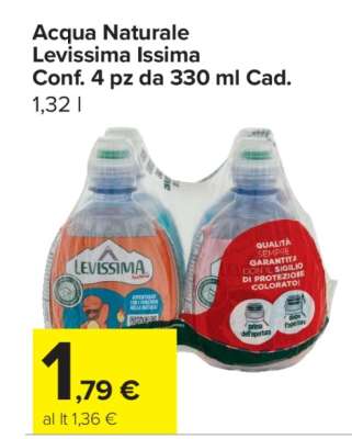 ACQUA NATURALE LEVISSIMA ISSIMA