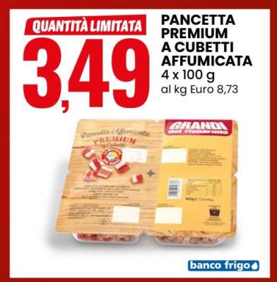 PANCETTA PREMIUM A CUBETTI AFFUMICATA
