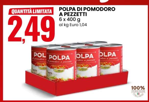 POLPA DI POMODORO A PEZZETTI