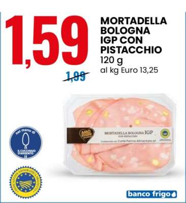 MORTADELLA BOLOGNA IGP CON PISTACCHIO