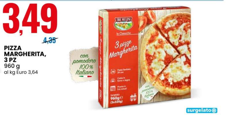 PIZZA MARGHERITA, 3 PZ
