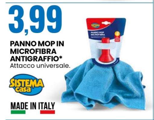Panno Mop in Microfibra Antigraffio