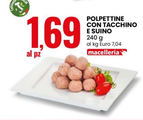 Polpettine con Tacchino e Suino