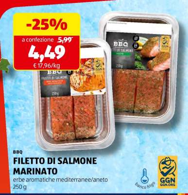 Filetto di salmone marinato