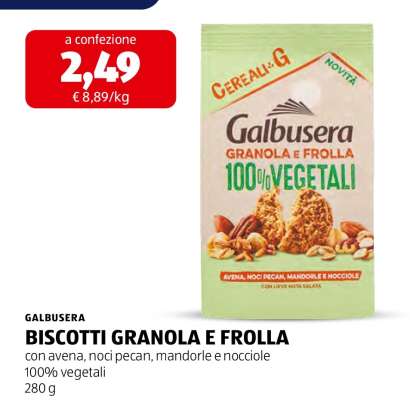 GALBUSERA BISCOTTI GRANOLA E FROLLA