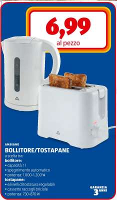 AMBIANO BOLLITORE/TOSTAPANE
