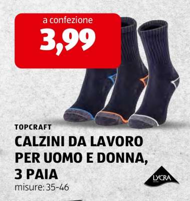 TOPCRAFT CALZINI DA LAVORO PER UOMO E DONNA, 3 PAIA