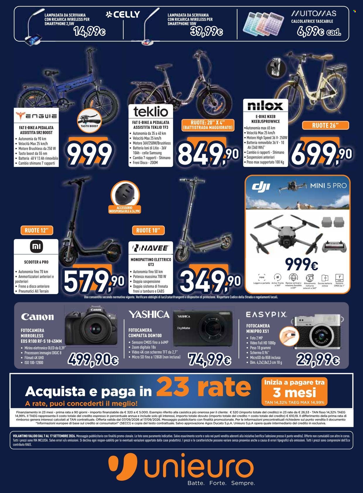 Volantino Unieuro - 7/9/2026 - 17/9/2026. Pagina 36