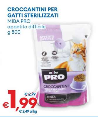 CROCCANTINI PER GATTI STERILIZZATI