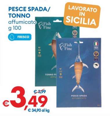 PESCE SPADA/TONNO affumicato