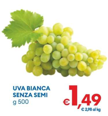 Uva bianca senza semi