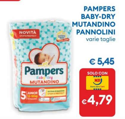 PAMPERS BABY-DRY MUTANDINO PANNOLINI