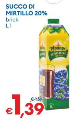 SUCCO DI MIRTILLO 20%