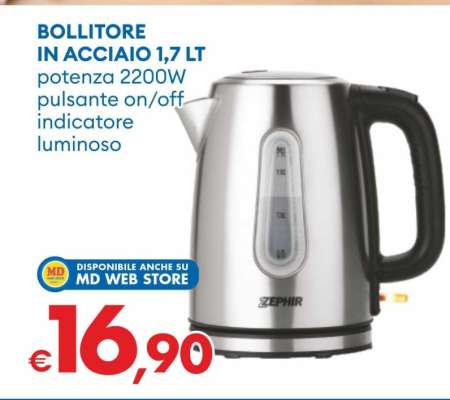 BOLLITORE IN ACCIAIO 1,7 LT