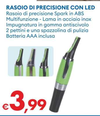 RASOIO DI PRECISIONE CON LED