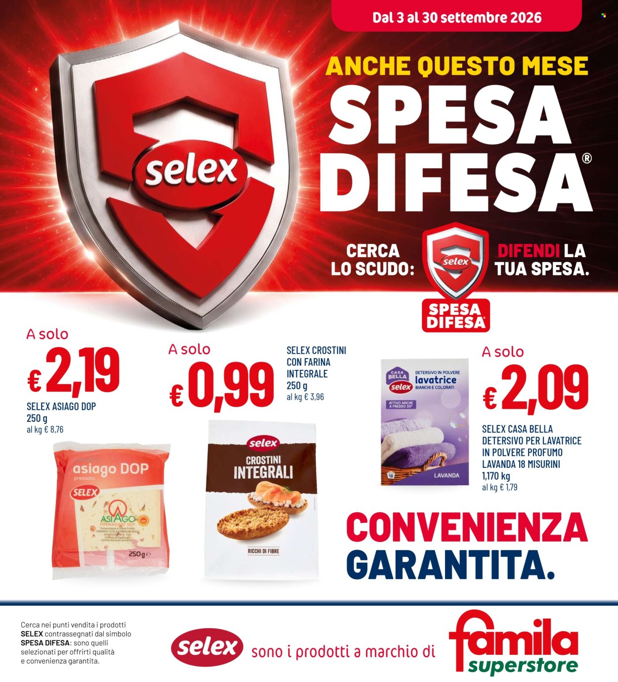 Volantino Famila - 3/9/2026 - 30/9/2026. Pagina 1